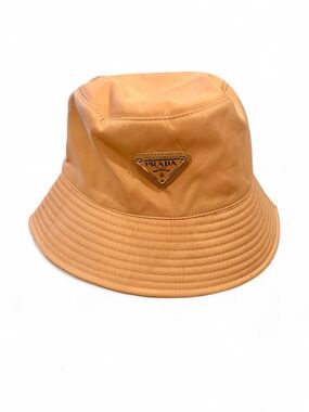 Prada Tan Vinyl Bucket Hat